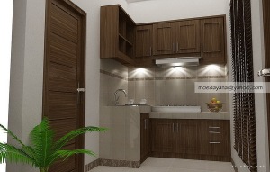 interior kitchen set minimalist melamine